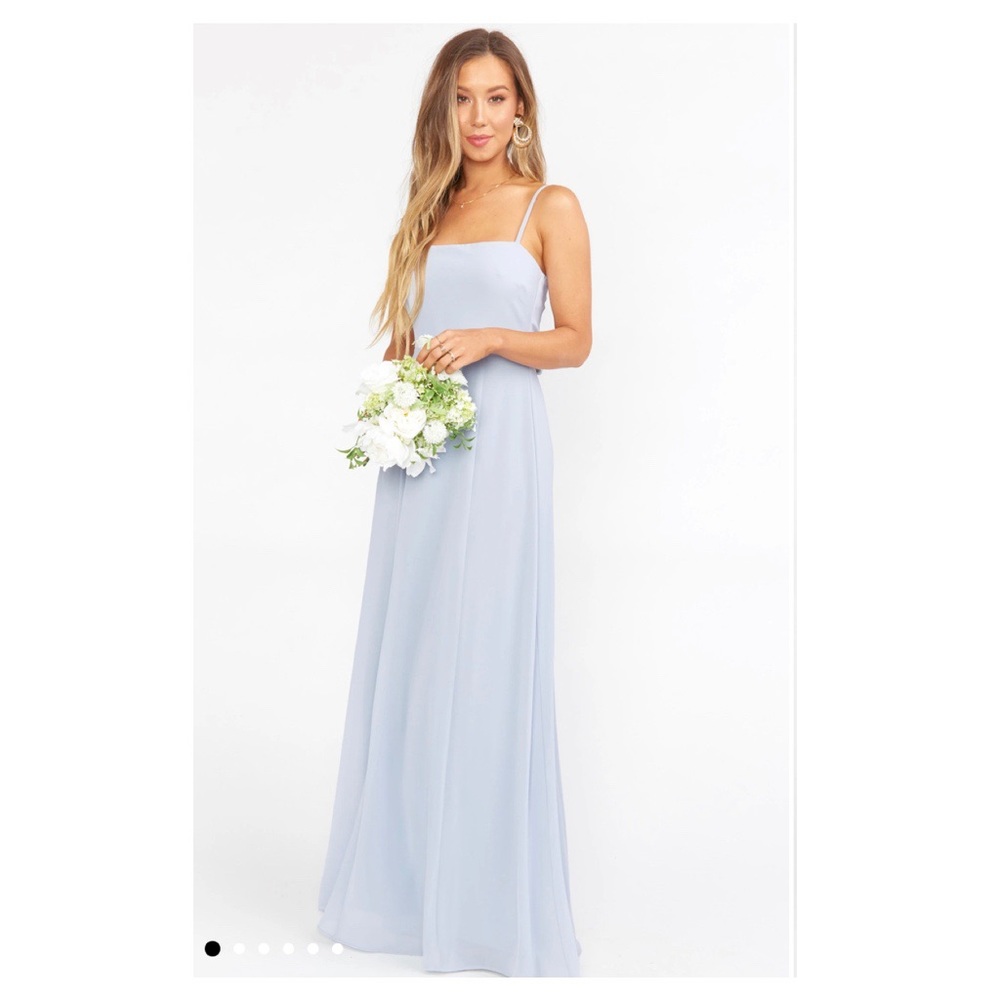 Show me your mumu Lauren Tie Back Chiffon A-Line Gown